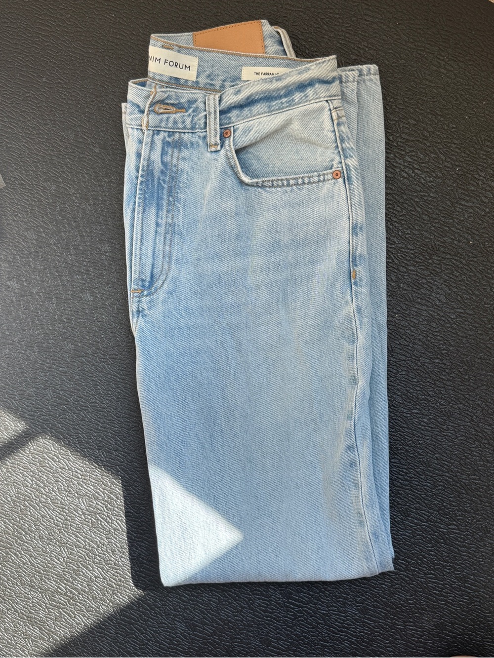 Denim Forum the Farrah Hi-Rise Wide Jeans